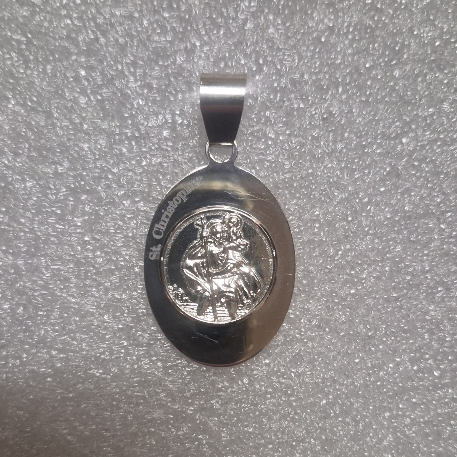 .92S St Christopher Sterling Silver Charm Marked – Italy .925 – 14.9grm