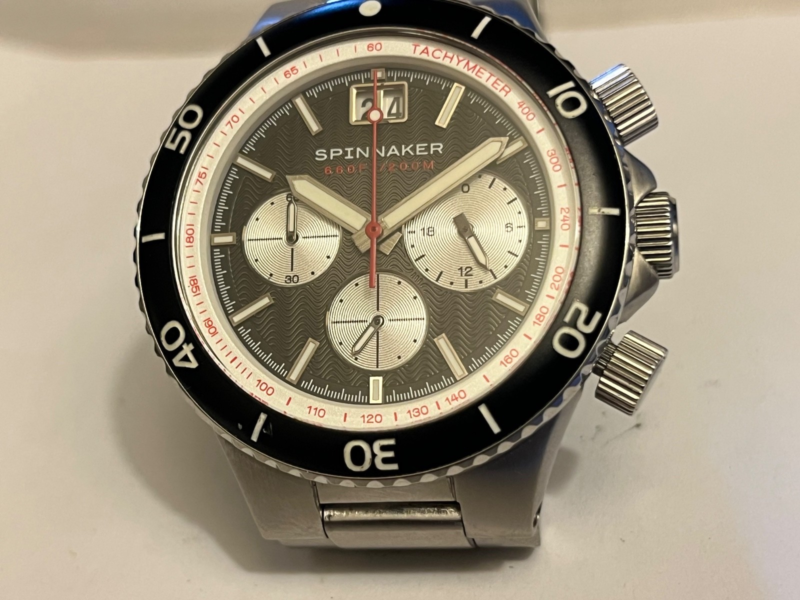 SPINNAKER HYDROFOIL 200M MECHAQUARTZ CHRONOGRAPH-REF SP-5086-STAINLESS STEEL-FWO