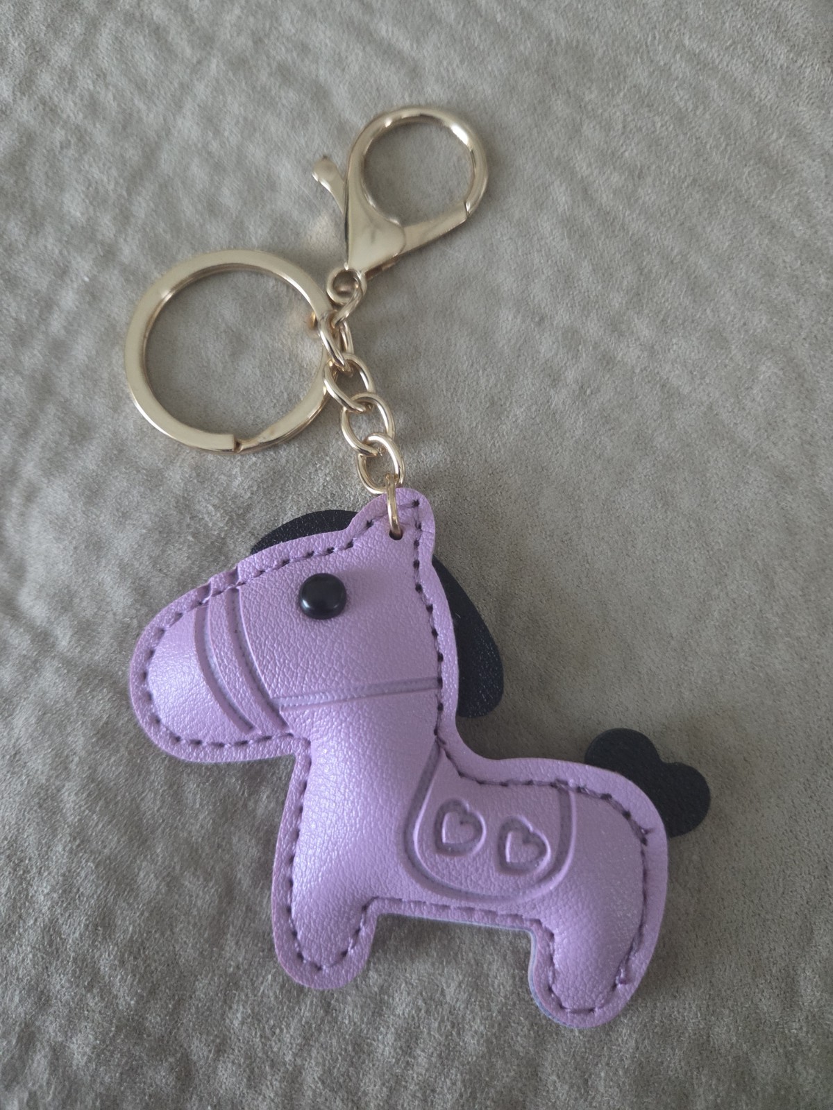 Puffed Horse Pull Charm/Key Ring For Zippers, Purses, Luggage, Schoolbag