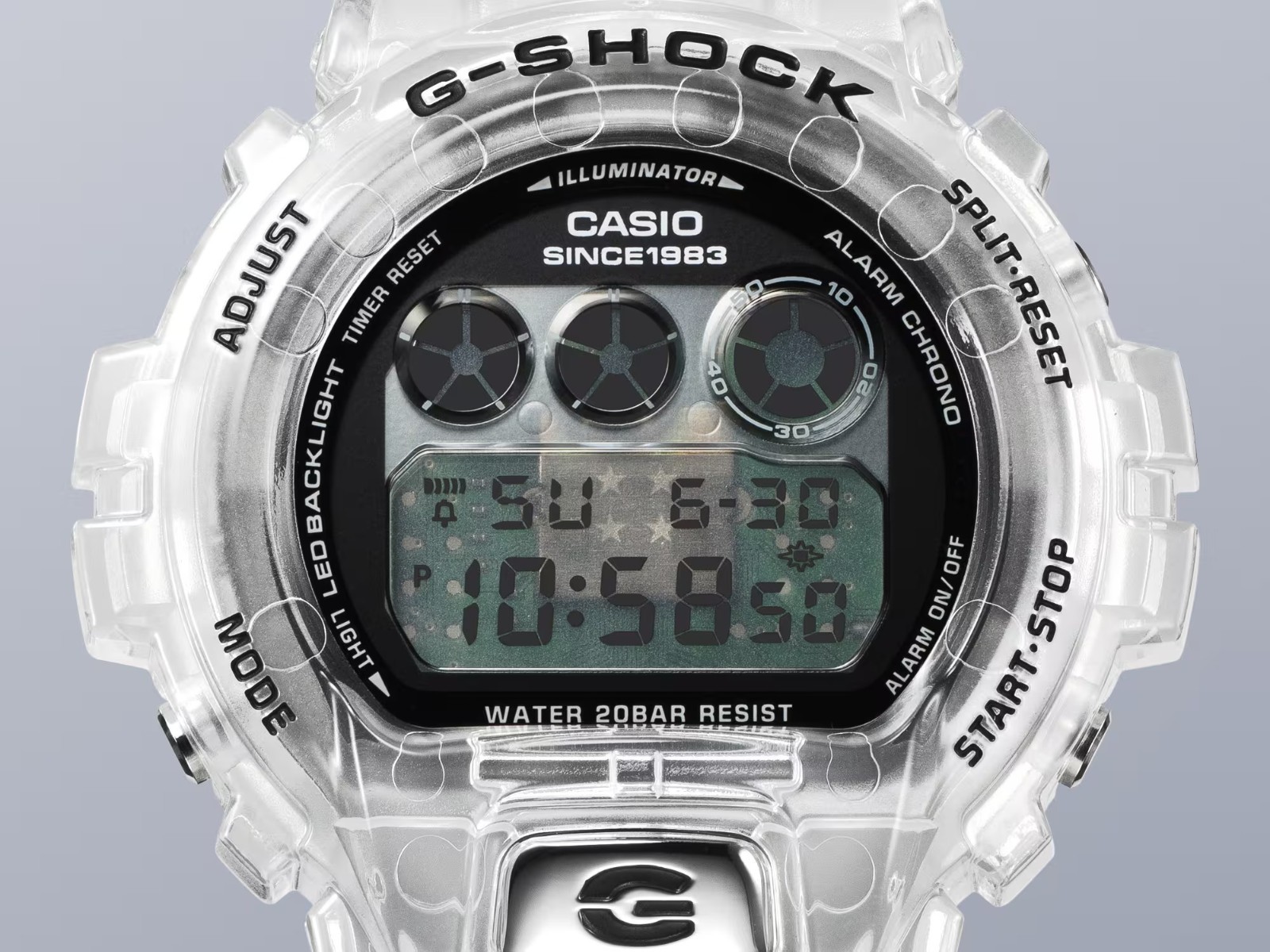 Casio G-Shock 40th Anniversary Clear Remix DW-6940RX-7 Digital New Men’s Watch