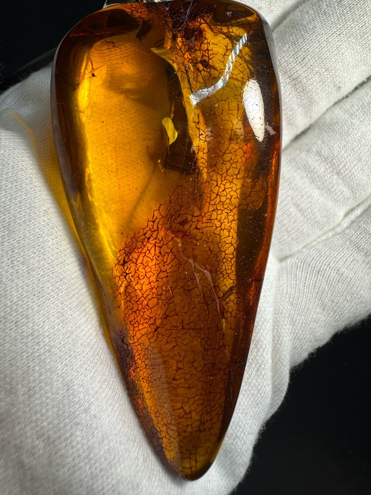 Natural Baltic amber pendant with plant inclusions, Sterling Silver Bail- 38.3g