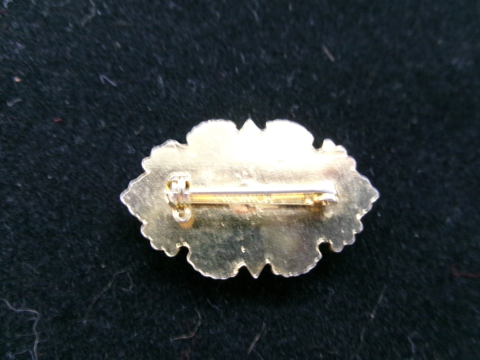 VINTAGE FREIRICH BLUE CABOCHON STATEMENT PIN BROOCH SEE DETAILS