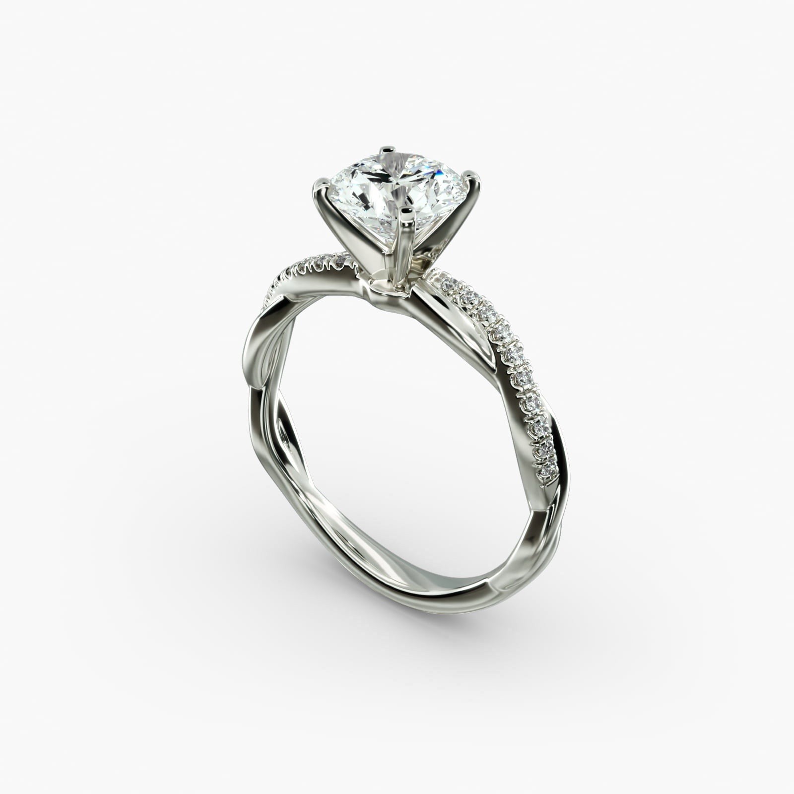 GIA-Certified 0.82ct E/VVS2 Diamond Engagement Ring – Blue Nile Petite Twist Set