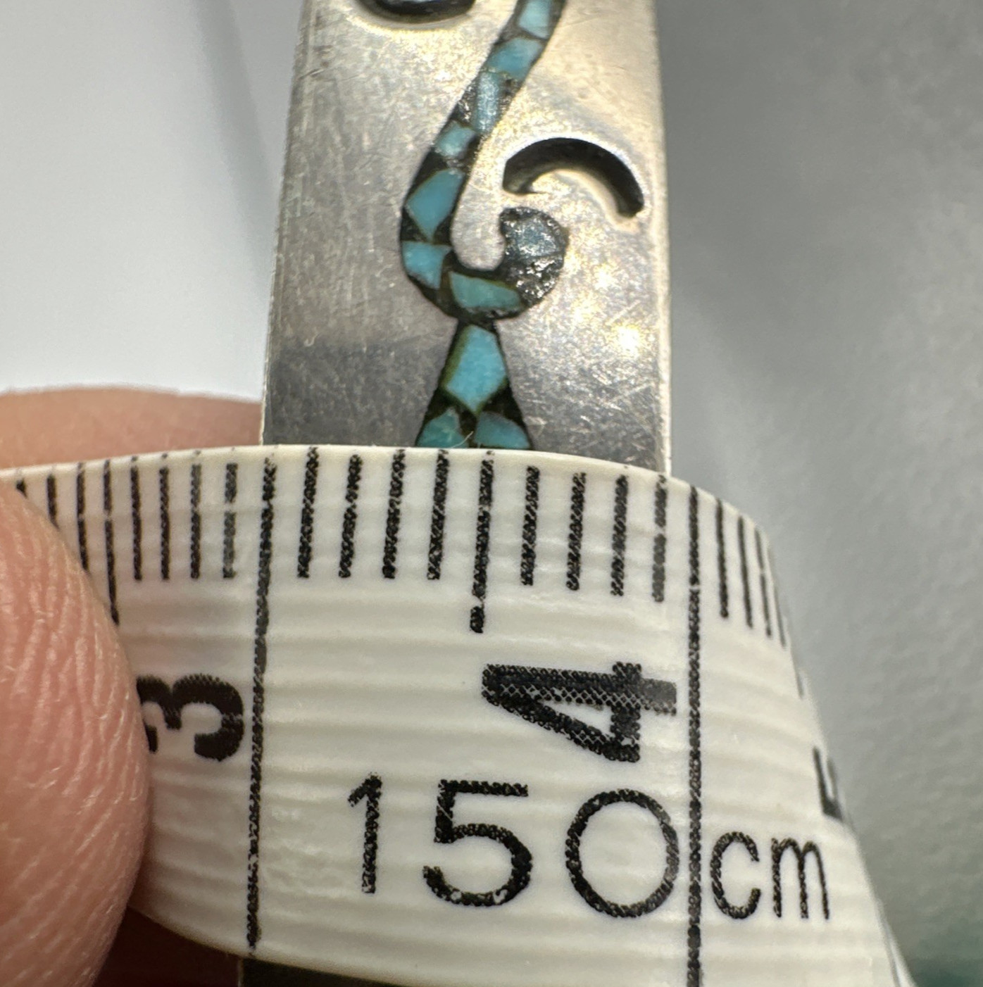 Vtg Gene Gibson Navajo Sterling Silver Turquoise Native American Cuff Bracelet