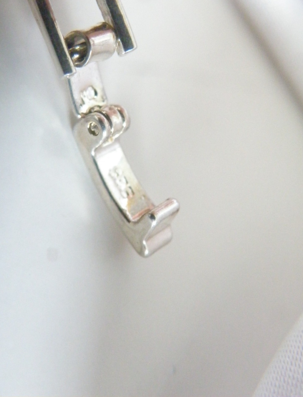 Vintage Sterling Silver 925 Gemstone Tennis Station Link Bracelet 7″