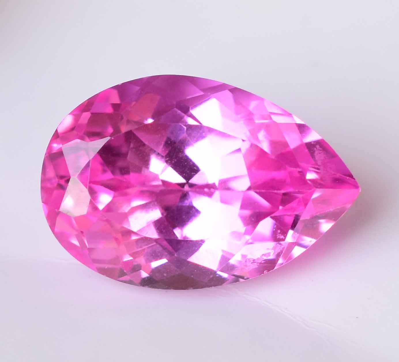 Flawless Natural Mogok Pink Ruby 10.00 Ct Pear Stunning Certified Loose Gemstone