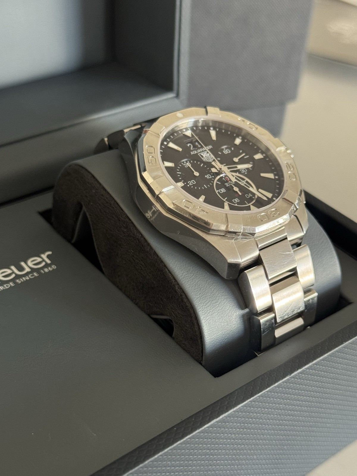TAG Heuer Aquaracer CAY1110-0 Quartz Chronograph Black Dial 43mm 300m