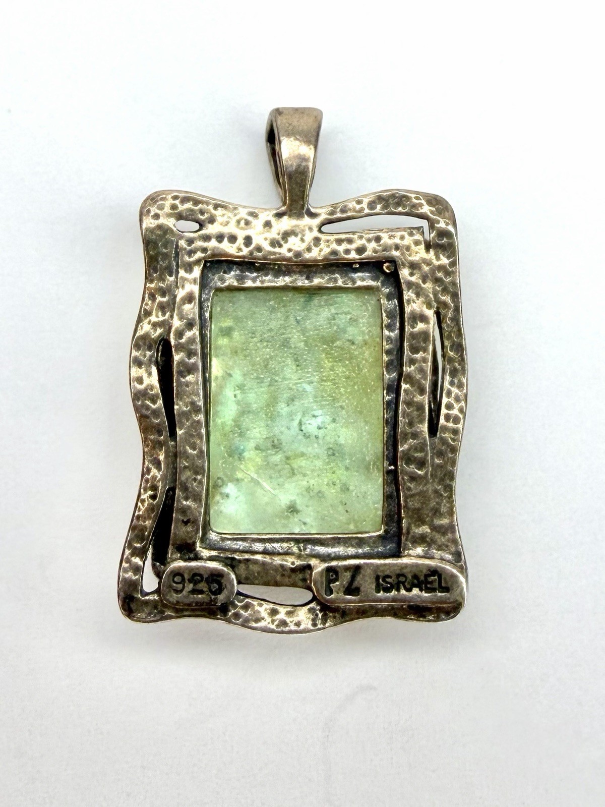 PZ Paz Creations Israel Sterling Silver Roman Glass Pendant