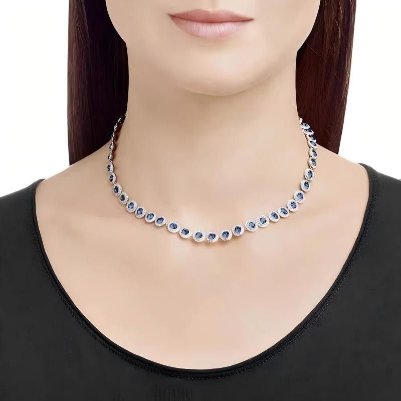 Swarovski Una Angelic Tennis Necklace Round Cut