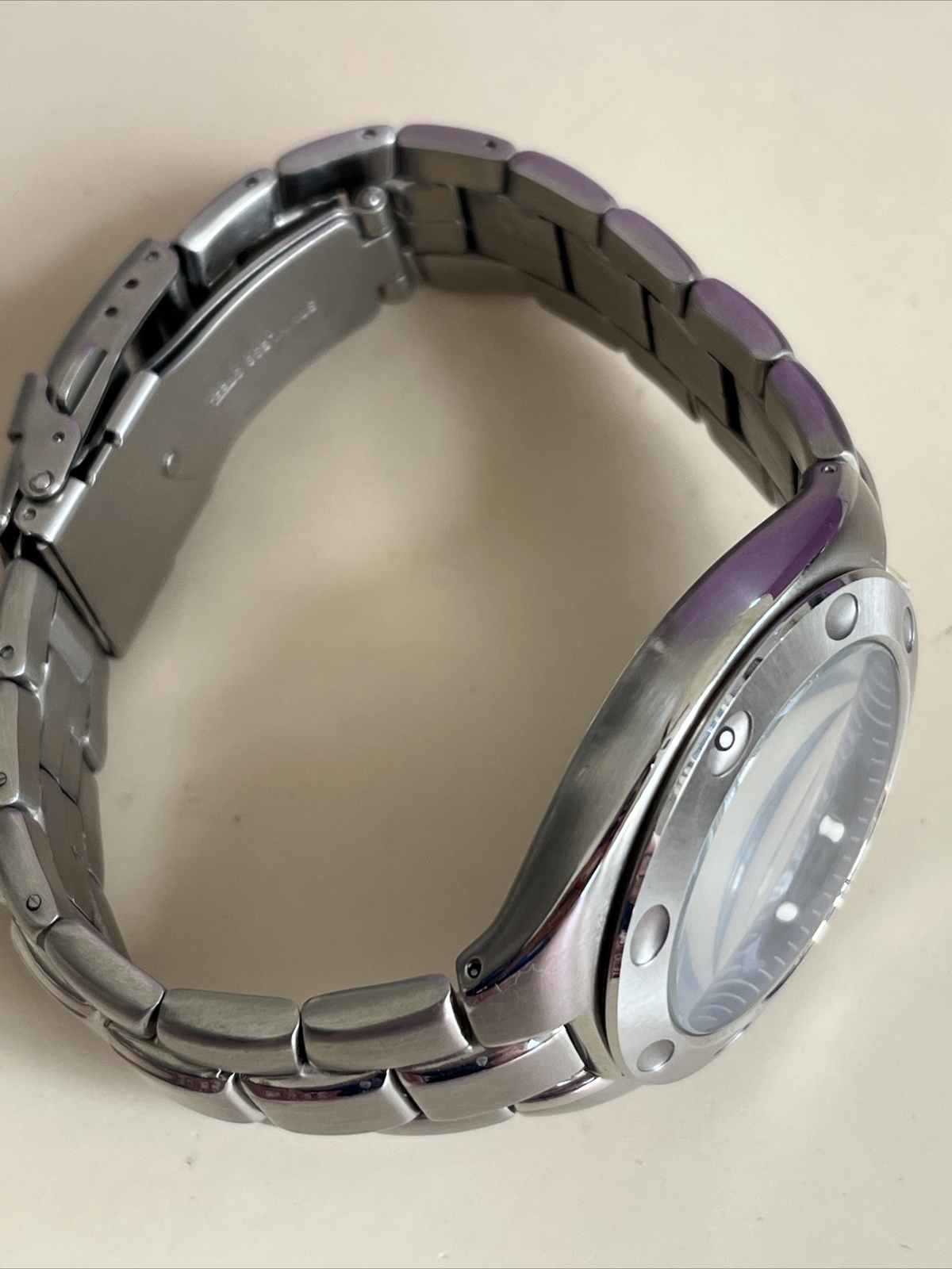 Fossil Men’s Blue 100 MPR-5098 Japan Movt StSteel Wrist Watch SOL-New Battery