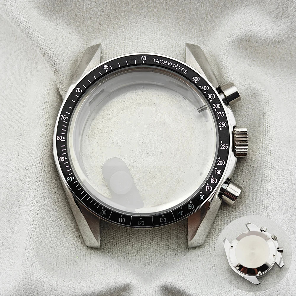 39.7mm VK63 Watch Case Metal Waterproof Moon Back Fit for 20mm Strap