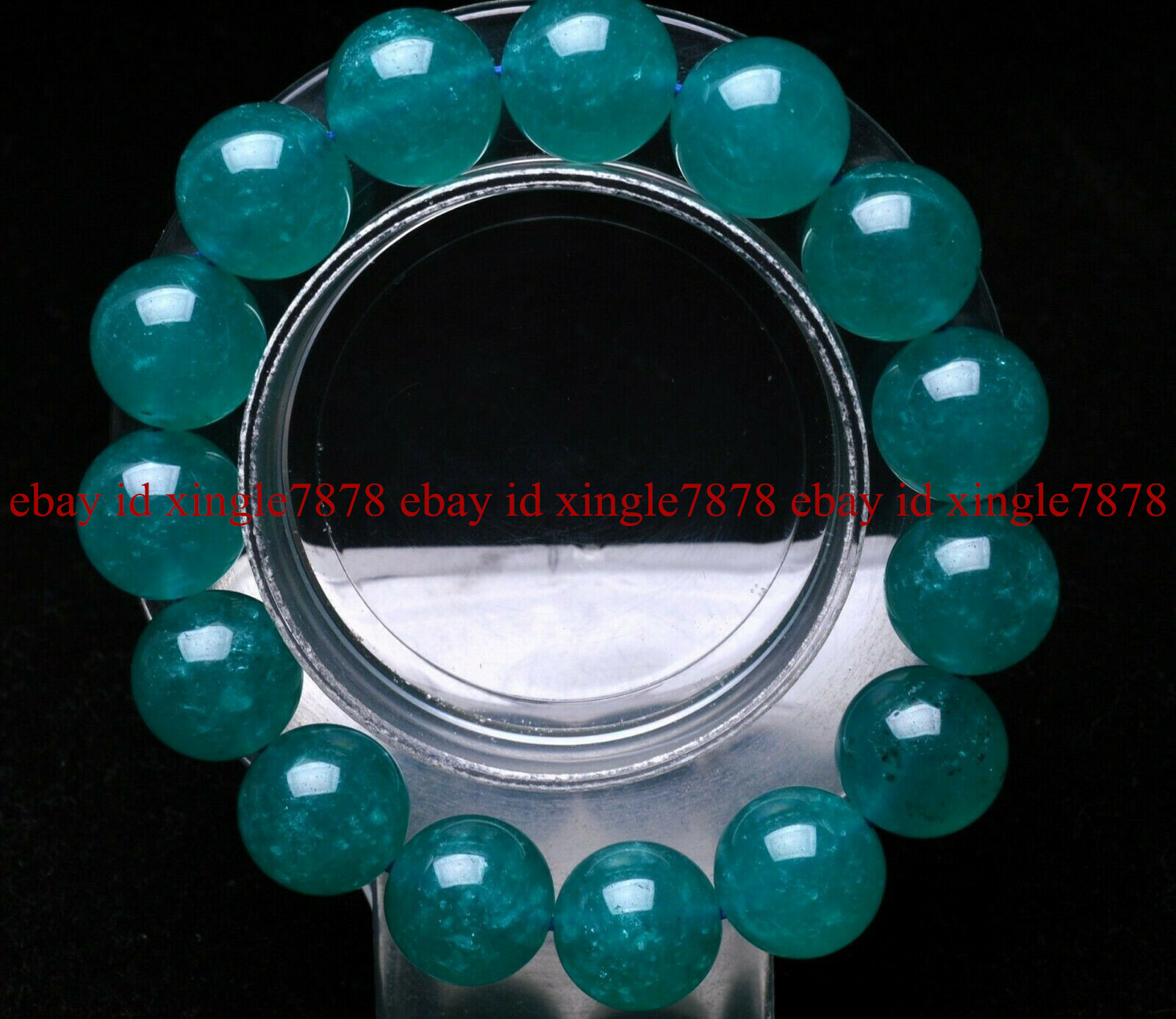 14mm Natural ice Amazonite Mozambique Gemstone Polished Beads Bracelet