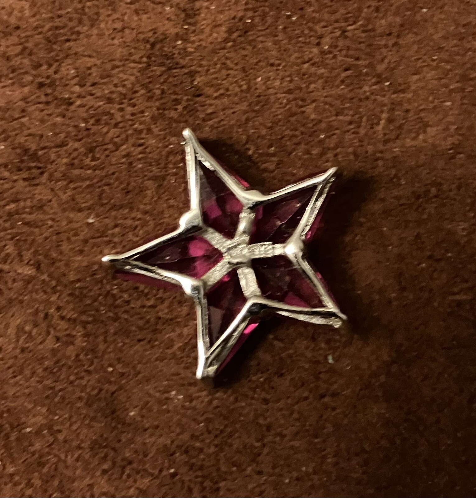 Dark Pink CZ Star Pendant – MINT