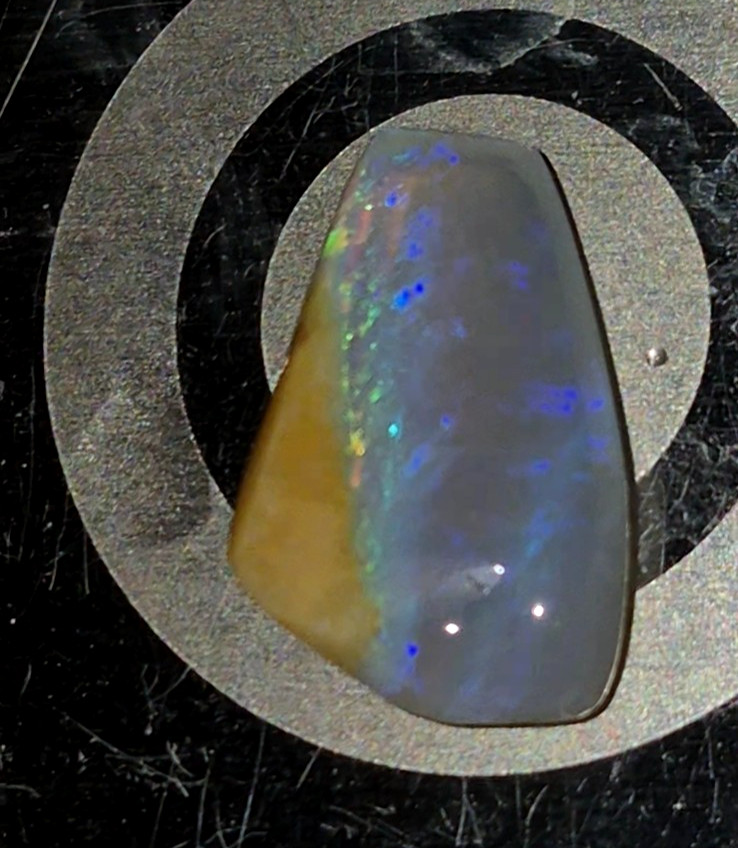 Australian Opal Rub 7.40 Carat Amazing Colors Red Green Orange Yellow Blue