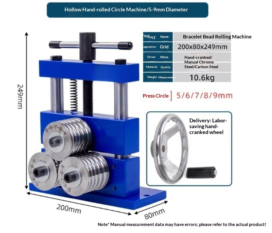 Hollow Bracelet Hollow Tube Rolling Machine Bending and Forming Machine