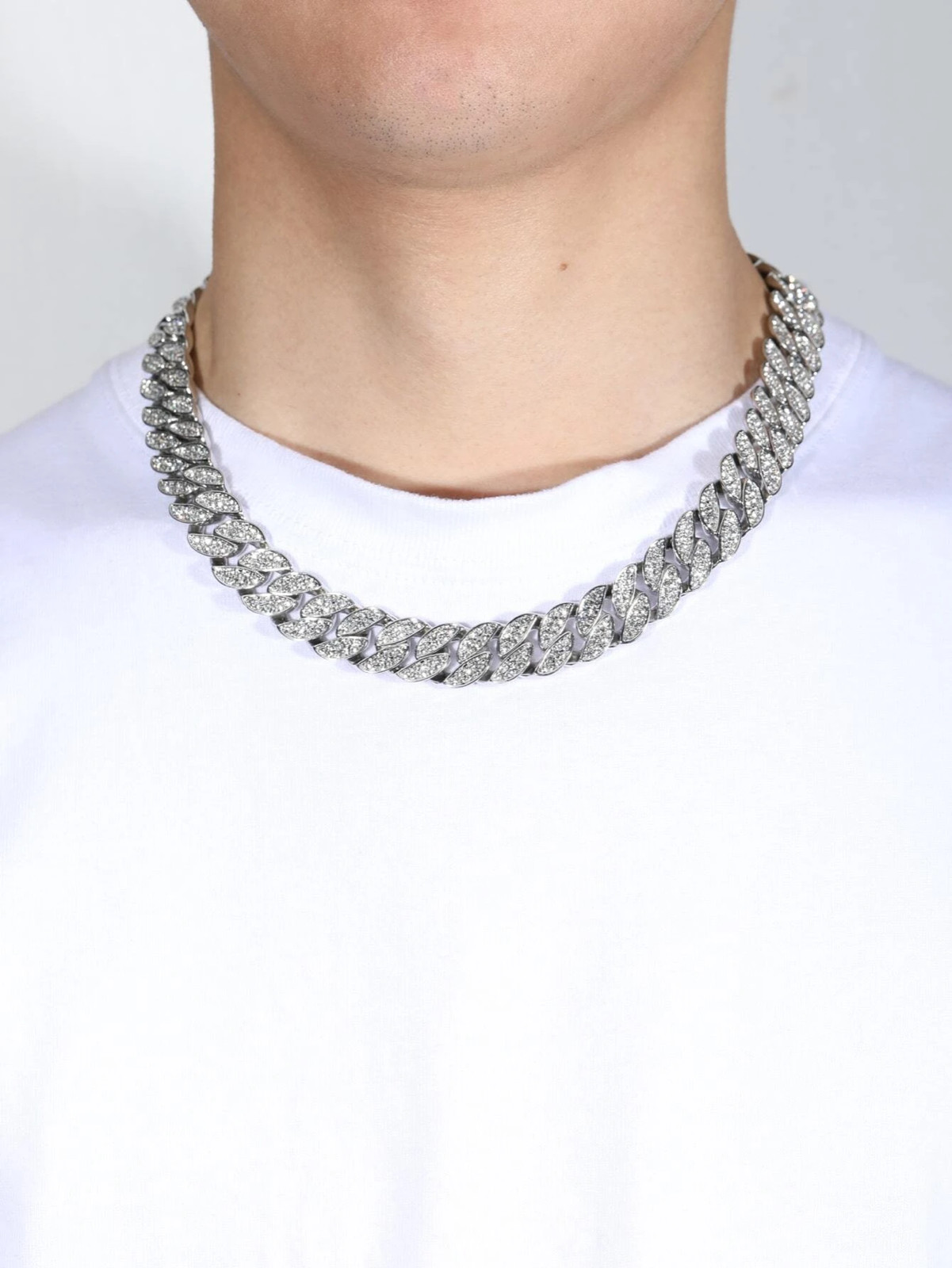 Cadenas de Titanium® en Plata 925 Para Hombre Mujer Unisex Cadena Cubana Joyería