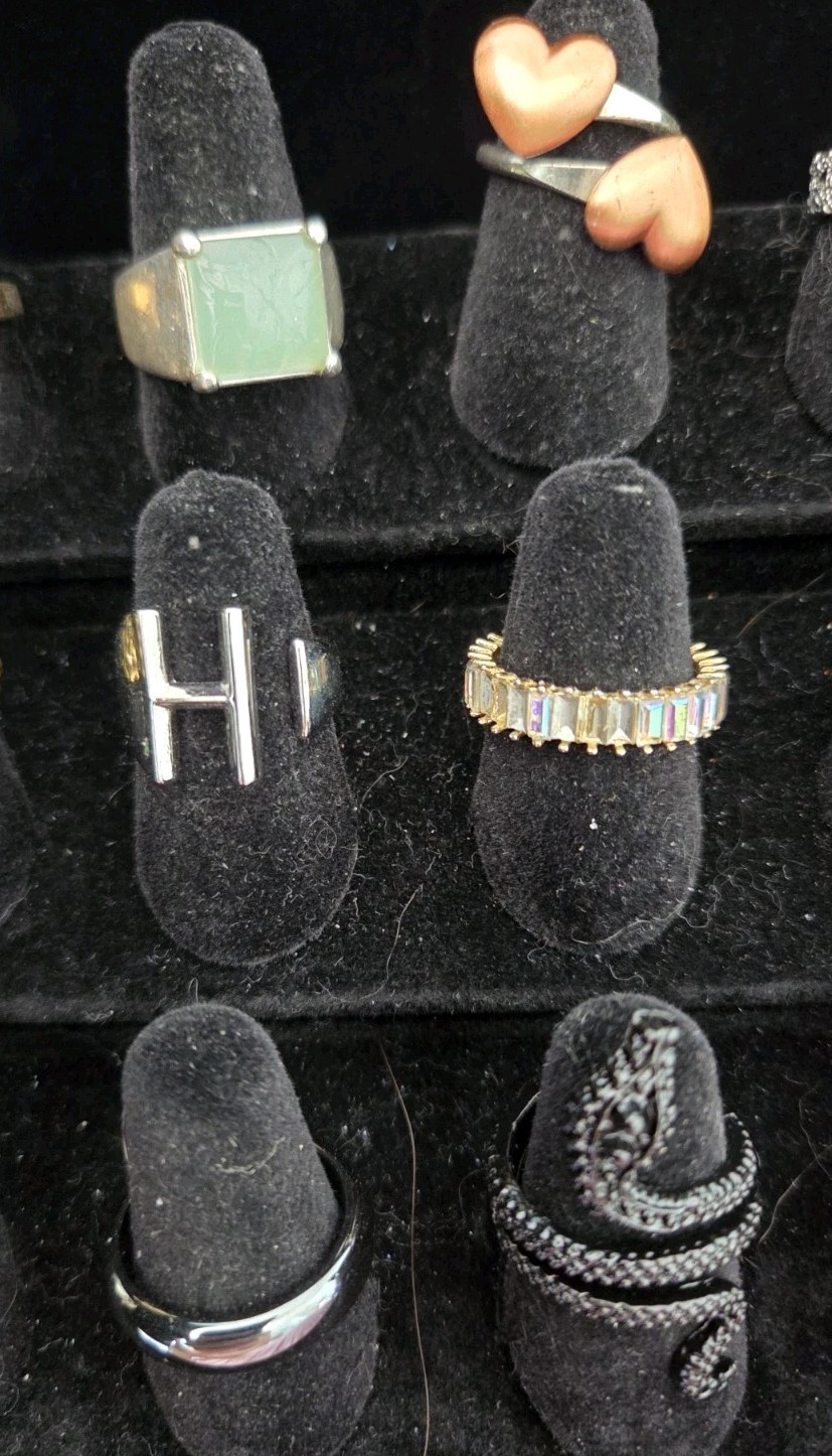 Vintage To Now Ring Lot. Beaded, Rhinestone, Statement, Designer Costume Bands
