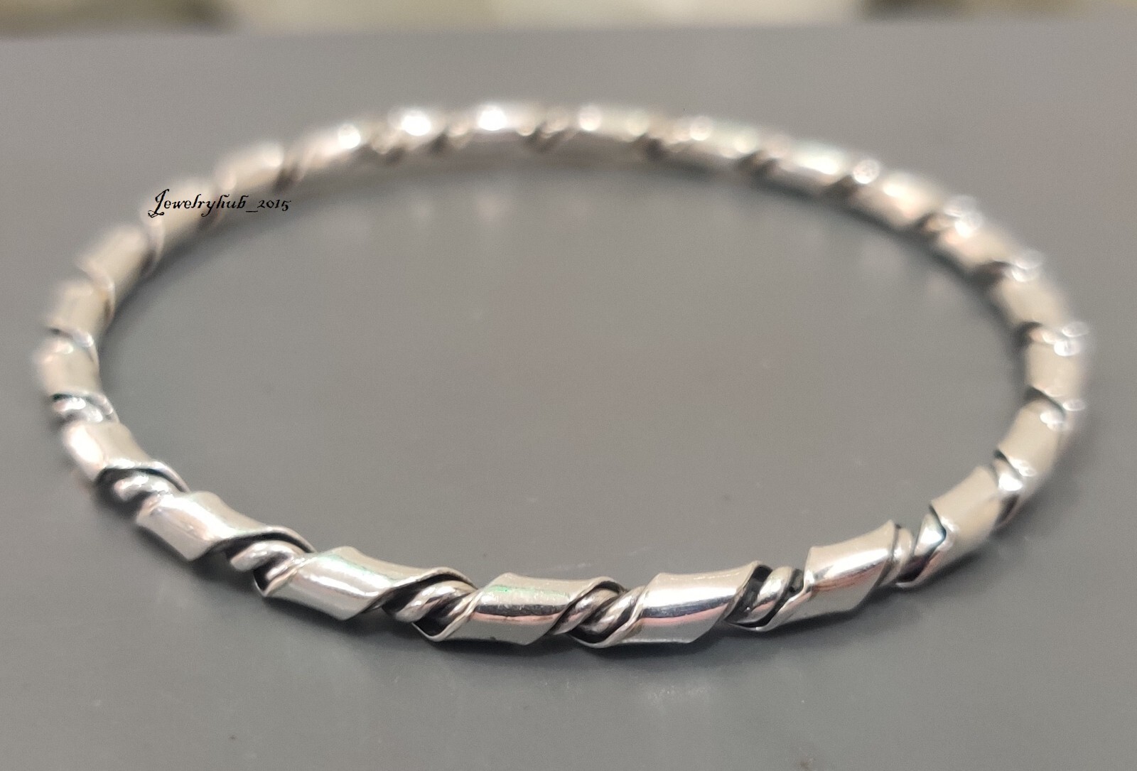 Silver Designer Bangle 925 Sterling Silver Handmade Jewelry Gift for her MO5238