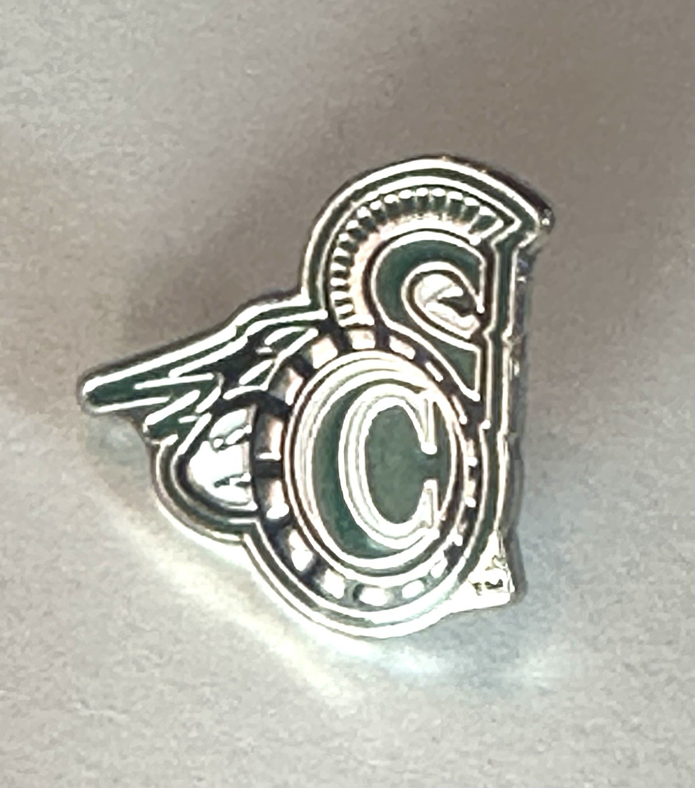 Castleton State College Vermont VT Silver Enamel Spartan Post Pierced Earrings
