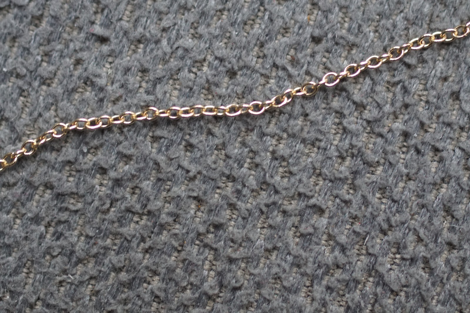 14kt Yellow Gold 16+2 inch 1.2mm Cable Chain Spring Ring Clasp NWOT