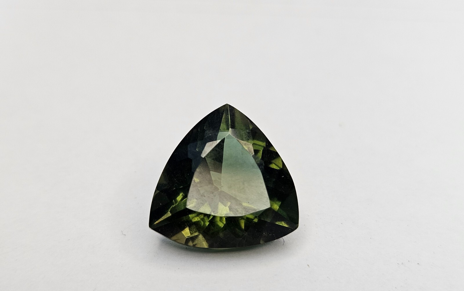 Moldavite Natural Green EGL Certified Trillion Cut 10+ Ct Loose Gemstone