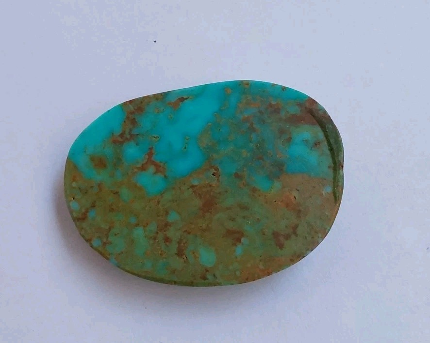 Natural Bisbee Turquoise 38 Carat Cabochon Sky Blue & Brown No Backing #13