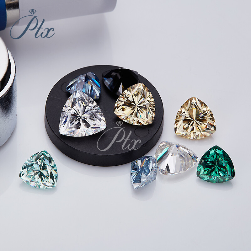 White D Color Trillion Cut VVS1 Moissanite Stone Loose Diamond With Certificate