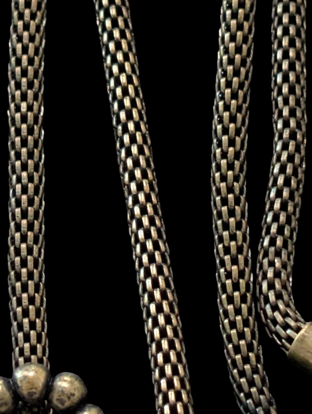 1928 Jewelry Co Mixed Metal Magnetic Hinged Enhancer Pendant Mesh Necklace Boho