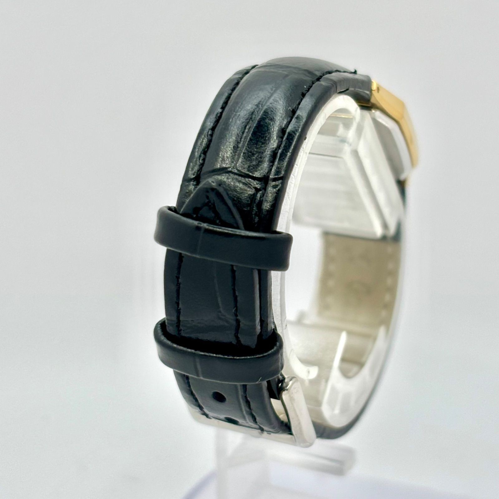 Good condition New battery SEIKO Exceline octagon ladies wristwatch gold 7321 57