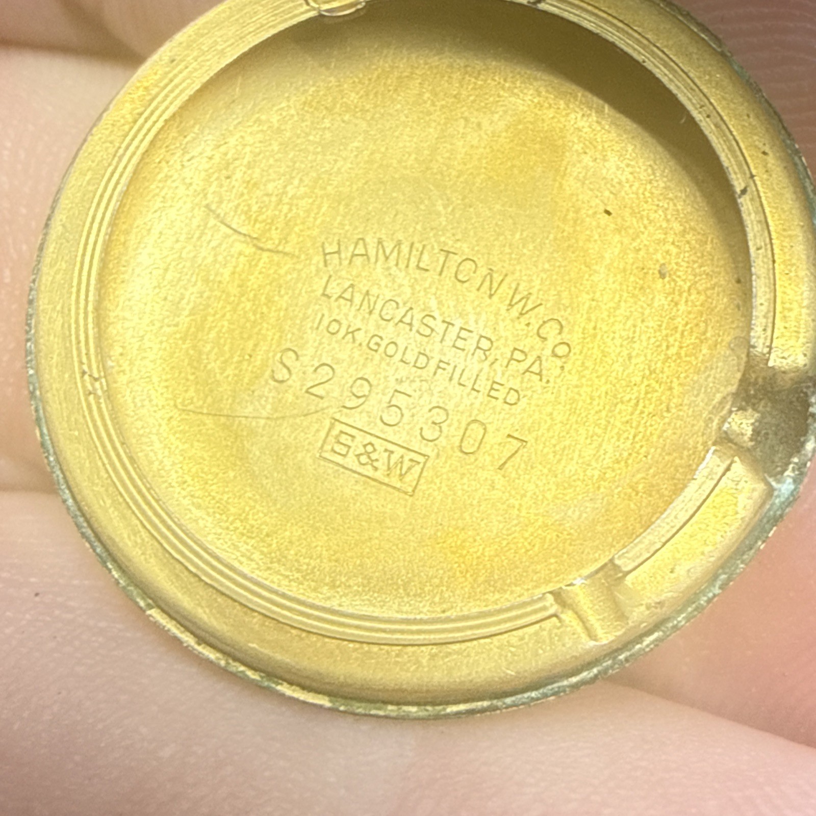 Hamilton Cal 747 Men’s 10kGF 17j Manual Wind Watch Parts Or Repair