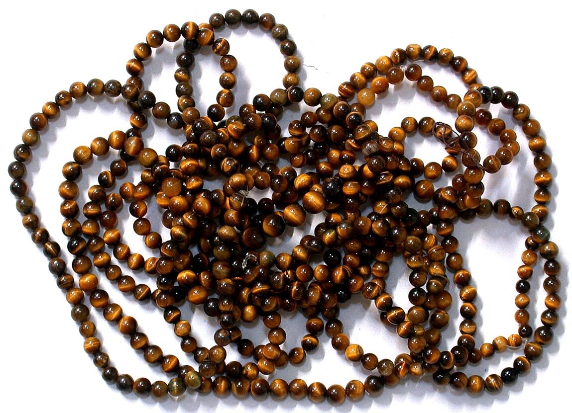 6mm Round Gemstone Golden Tigereye Gemstone Gem Stone Beads 15 Inch Strand TB34
