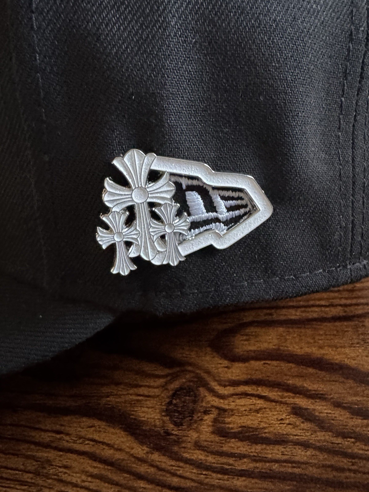 Chrome Cross New Era Hat Pin Stainless Heart Fast Shipping Gothic