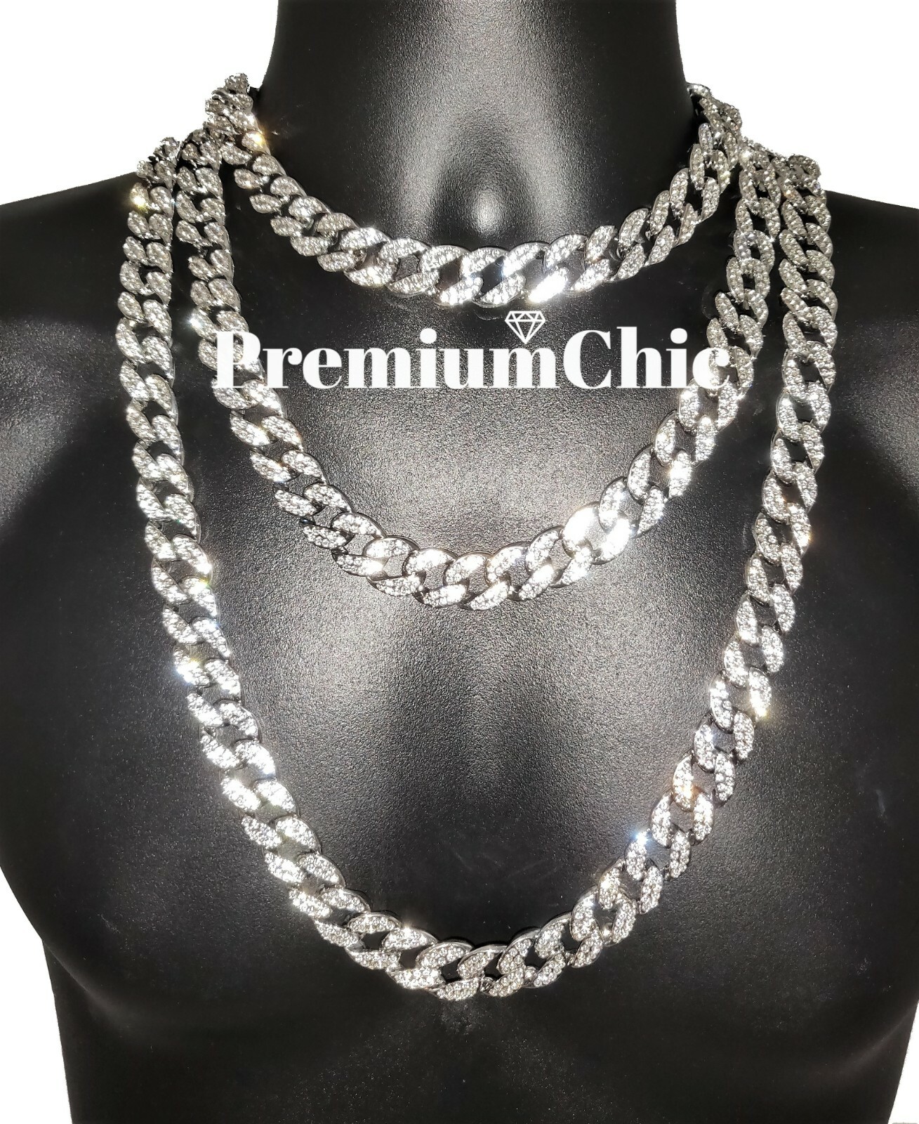 16MM Miami Cuban Choker Link Chain Necklace ICED Mens Gold Plated CZ Jewelry