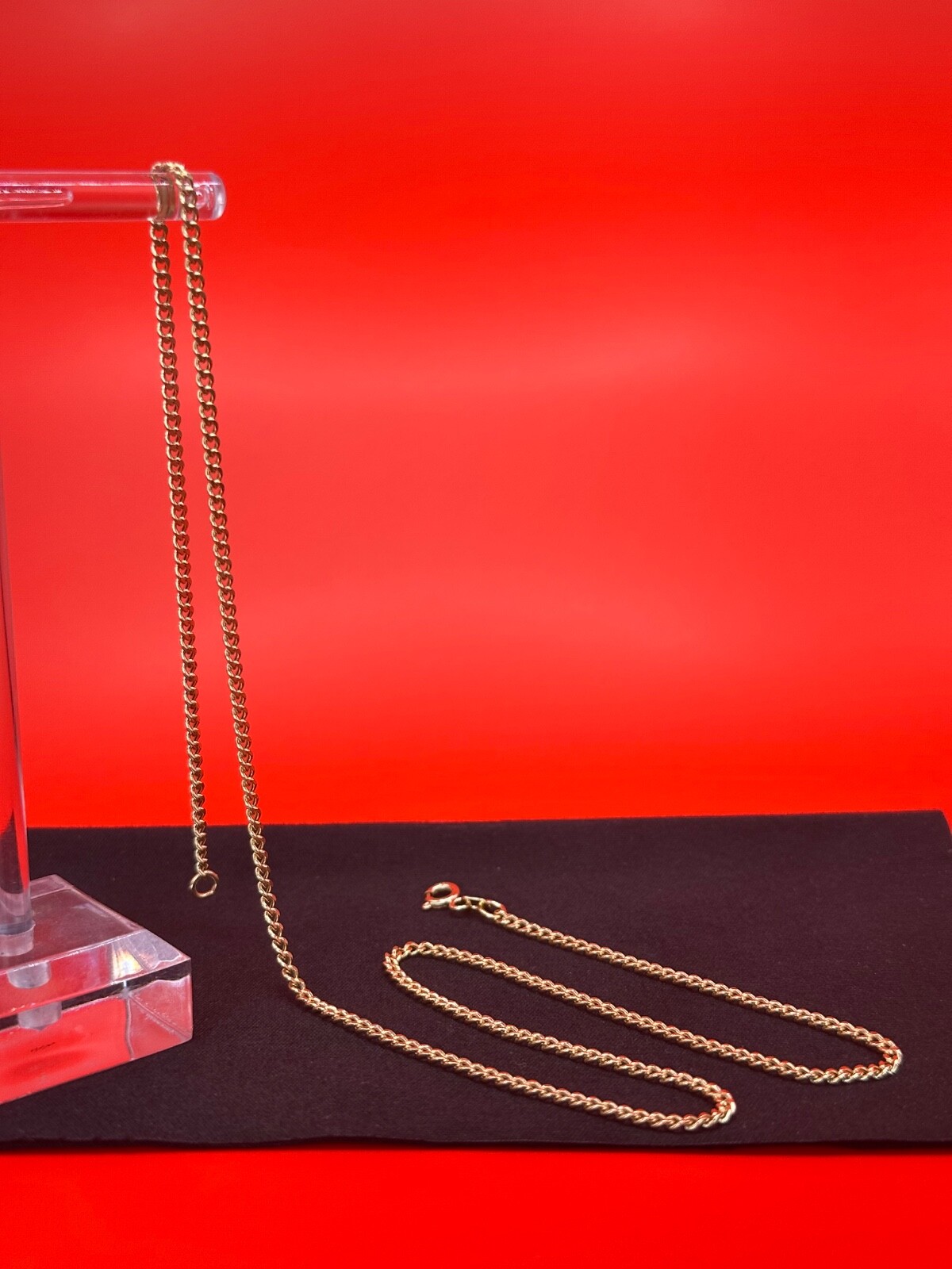 14K Yellow Gold Curb Link Chain Necklace 18″2.2mm 2.75g 585 Stamped Real Genuine