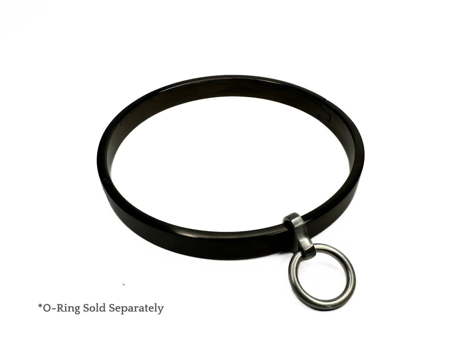 1/2″ Flat Matte Black Stainless Steel Eternity Locking Discreet Day Collar