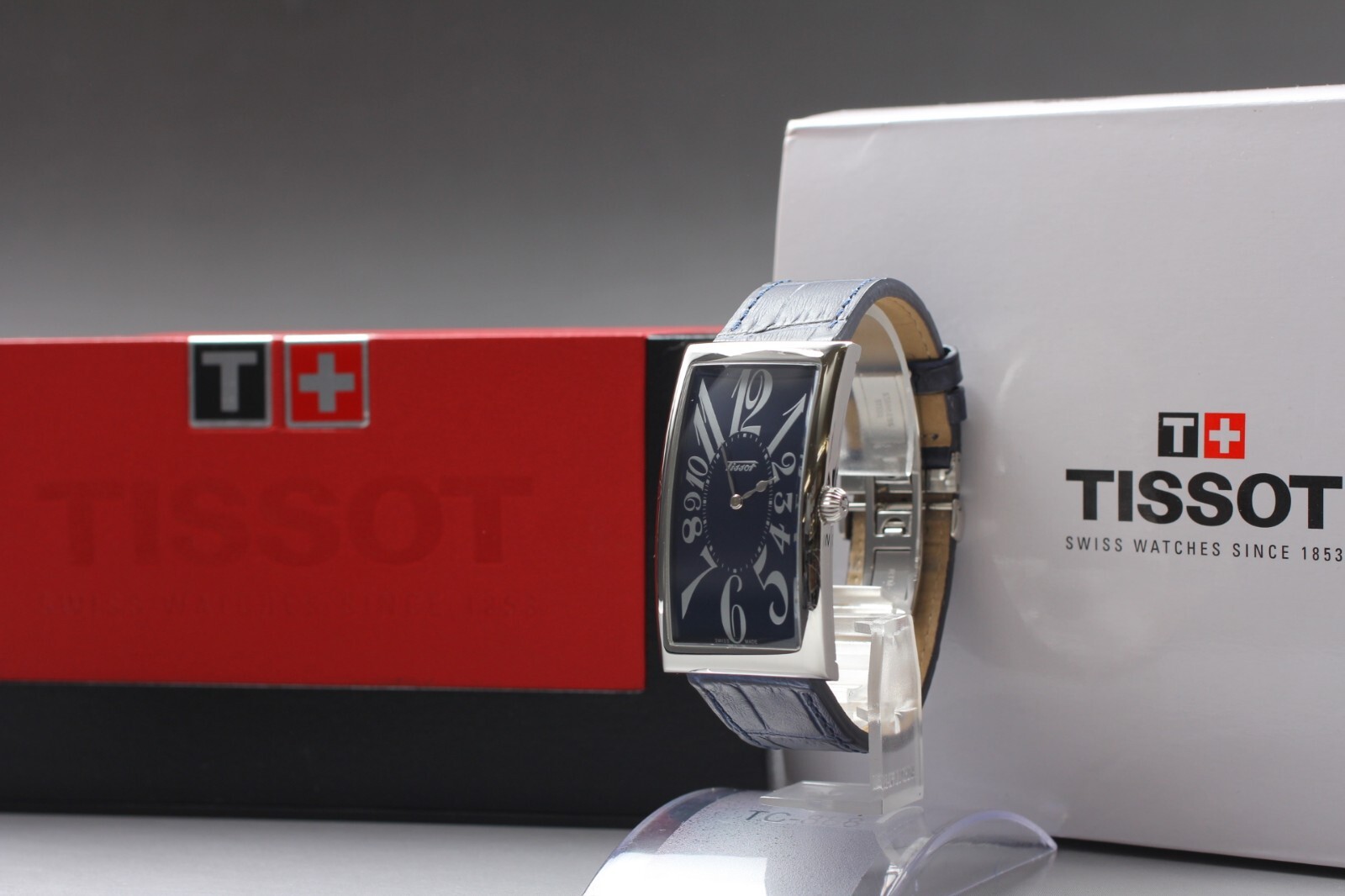 Full Set/N Batt [MINT] Tissot Heritage Banana T117509A Navy Blue QZ from JAPAN