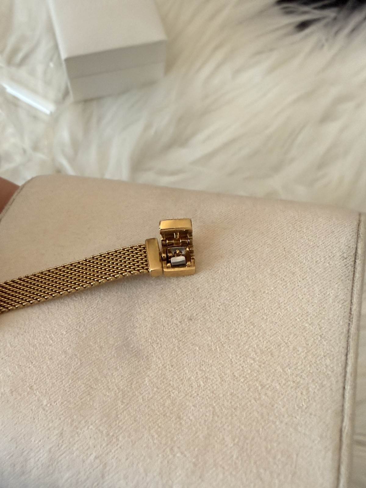 Pandora Reflexions Gold Bracelet 16cm Mesh Chain Gold-Plated Good Condition