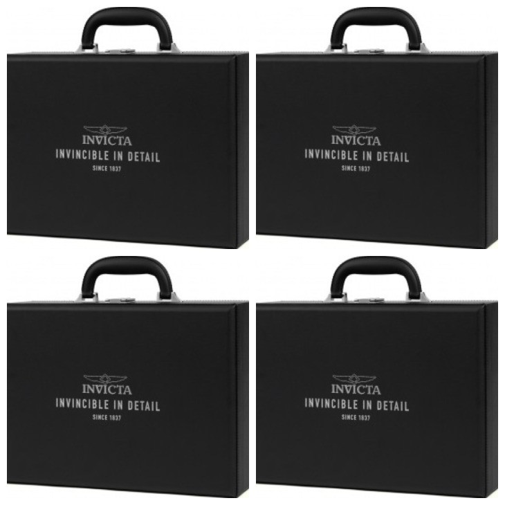INVICTA 1837 8-Slot Watch Storage Case Black Collector Box MEGA DEAL Lot of 4
