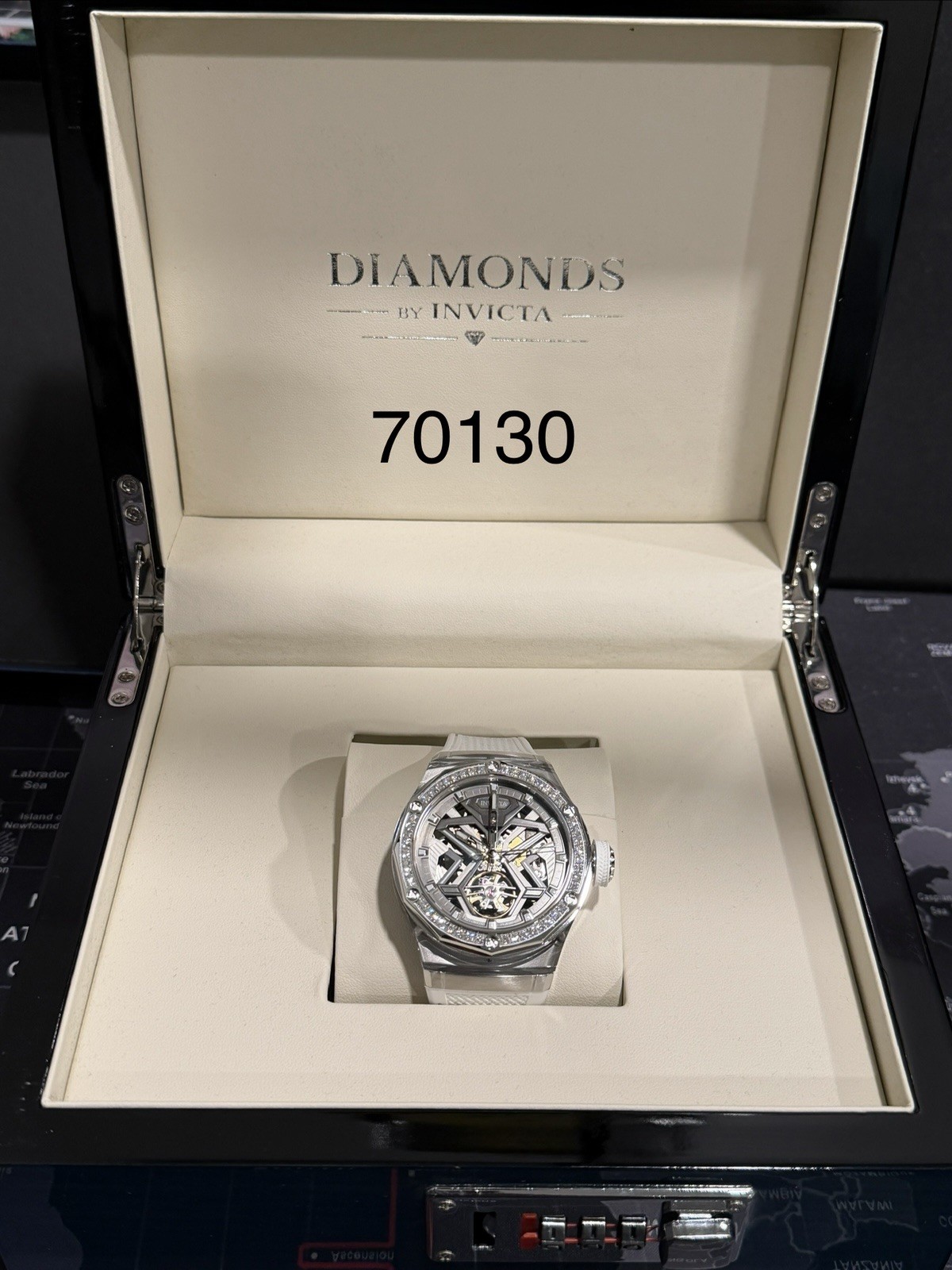 Invicta 70130 Objet D Art Diamond Bezel Automatic 45mm w/ Diamond Edition Box