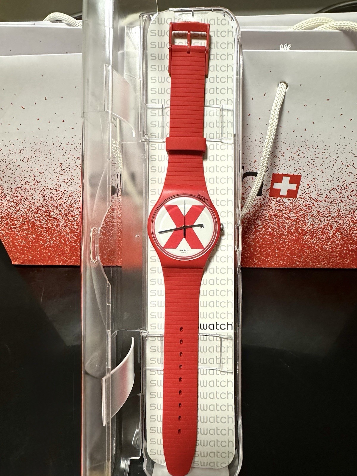 NEW🚨 Swatch XX-RATED RED SUOR400 Swiss Made 41mm New Gent Watch