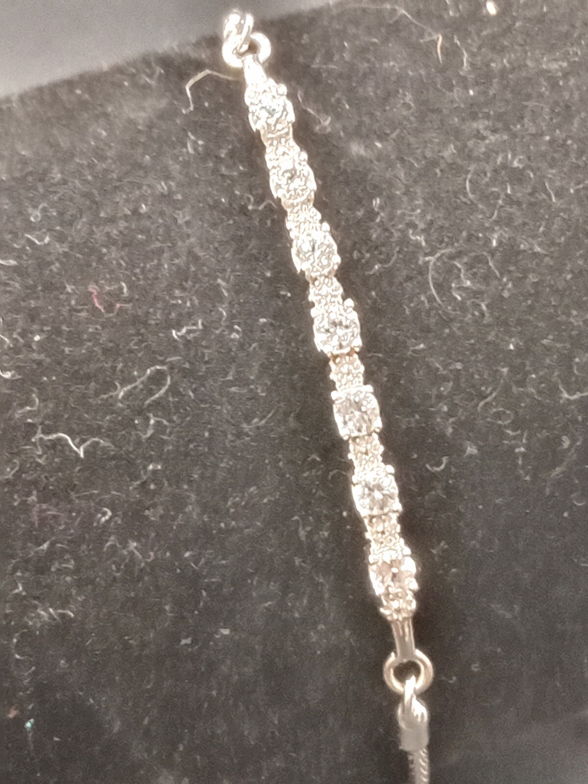 Sterling Silver – Cz Diamond Cut 9″ Adjustable Chain Bracelet – (SJ147)