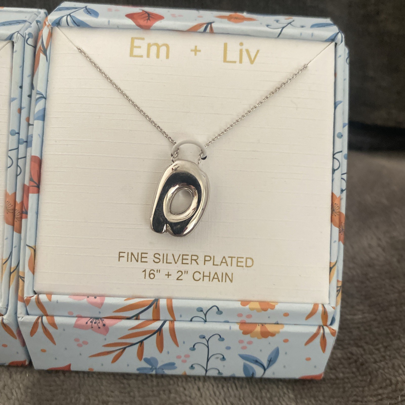Two EM LIV Fine Silver Plated 16”+ 2” Necklace Chain, New
