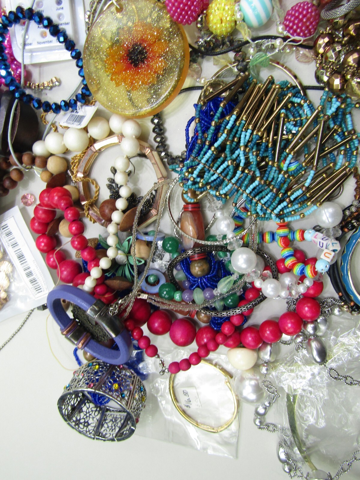 Jewelry Necklaces Earrings Studs Hoops Dangle Rings Bracelets Pins Mixed Lot