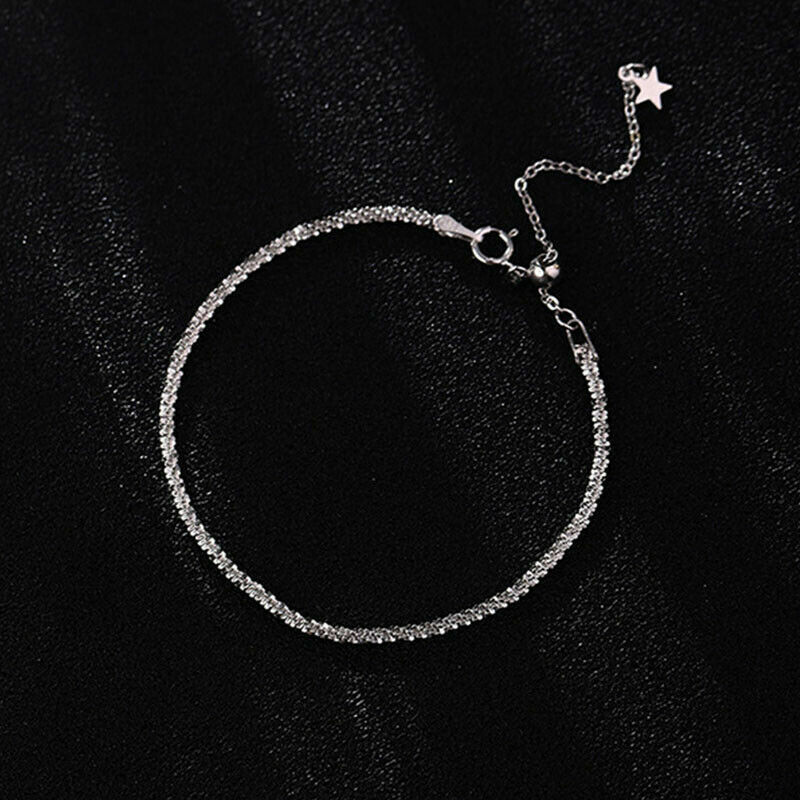 EPIC VAULT-Elegant 925 Sterling Silver Women’s Flash Braided Chain Bracelet
