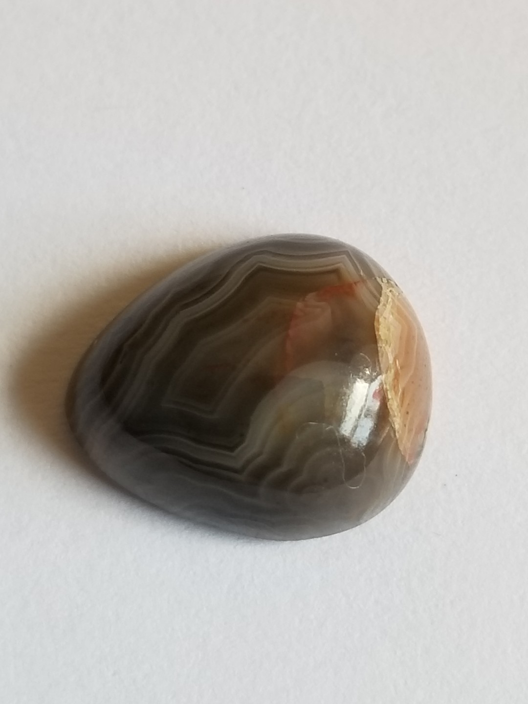 Islamic 6.00 Ct Natural Yemeni Soleimani Aqeeq, Hakik Pear Cab Loose Gemstone