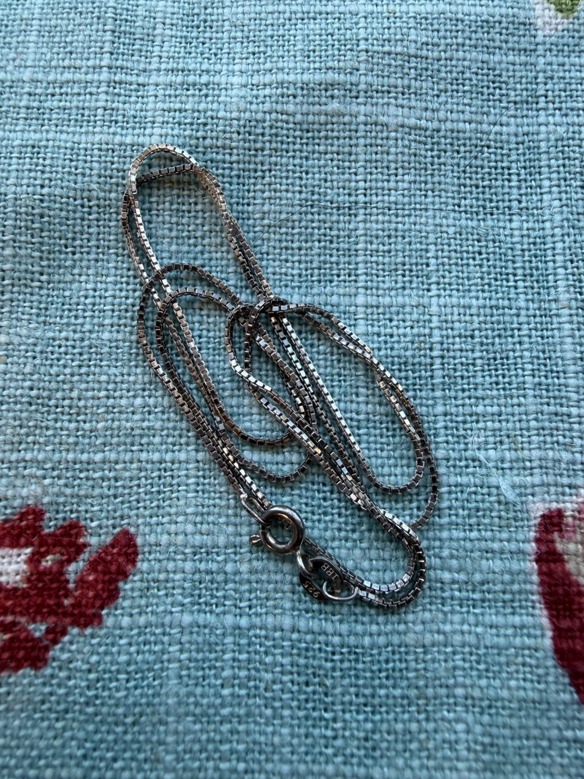 Signed IBB Sterling Silver 925 Chain Necklace 18.5 in