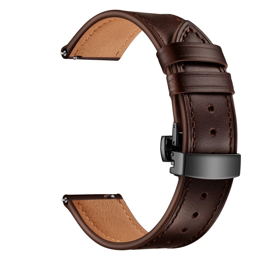 Correa de Reloj de Cuero PU con Liberación Rápida 20mm 22mm Negro Marrón