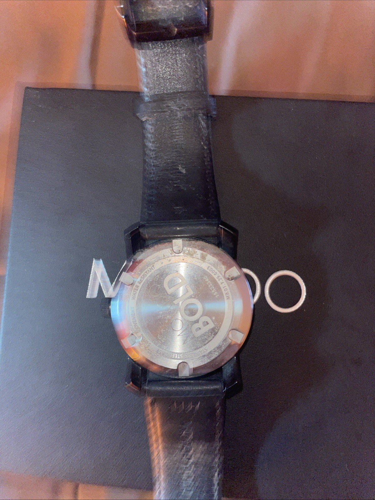 Movado Bold Quartz Men’s Black Stainless Steel Bracelet Watch Black/Blue Dial