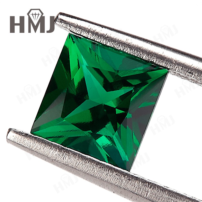 Certified Zambian Emerald Pear Cut Round Cushion Lab Grown Loose Emerald Jewelry