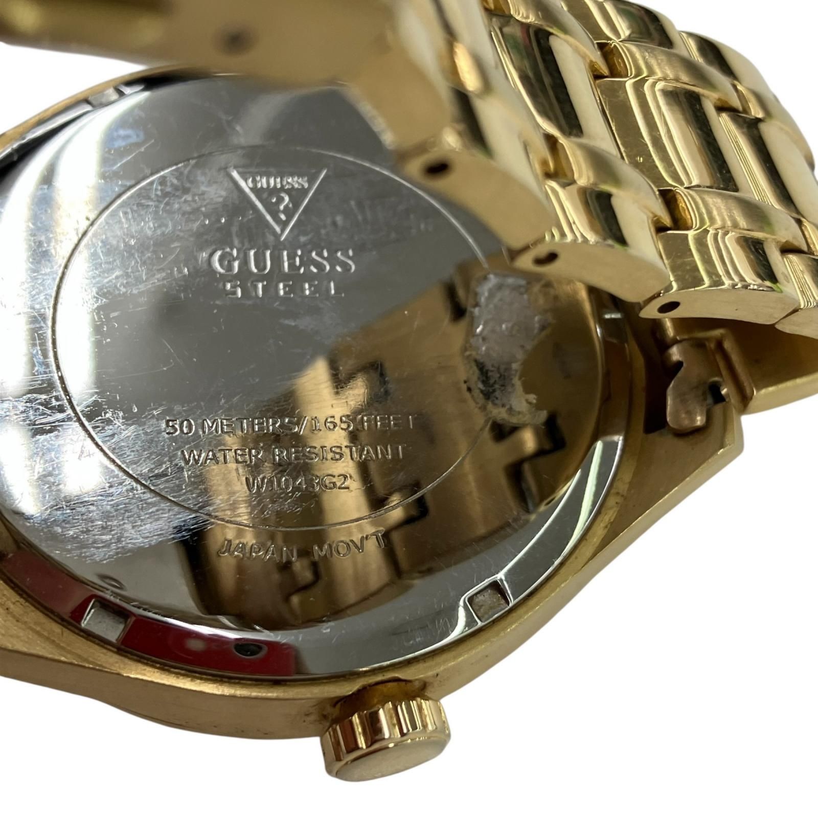 186000 Dead Battery Guess Watch W1043G2 Gold Black